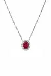 Κολιέ Λευκόχρυσο 18Κ Ρουμπίνι Brillant 0.62CT