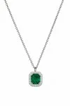 Κολιέ Λευκόχρυσο 18Κ Σμαράγδι Brillant 1.01CT