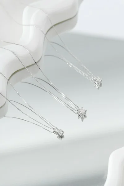 Κολιέ Λευκόχρυσο 18Κ Pave Brillant 0.07Ct