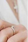 Δαχτυλίδι Λευκόχρυσο 18Κ Διαμάντι 0.17ct