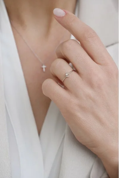 Δαχτυλίδι Μονόπετρο Λευκόχρυσο 18Κ Διαμάντι 0.05ct