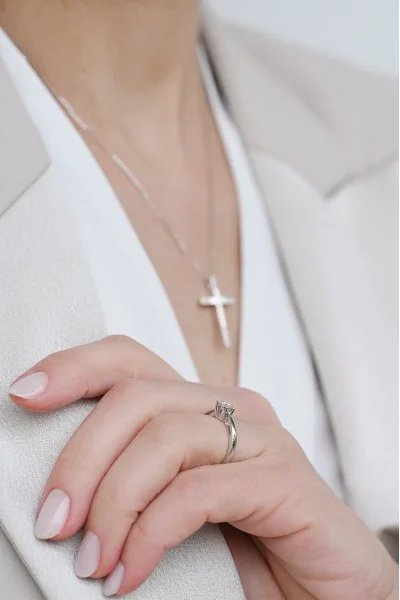 Δαχτυλίδι Μονόπετρο Εξάδοντο Λευκόχρυσο 18Κ Διαμάντι Diamantate 0.10 ct