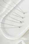 Κολιέ Λευκόχρυσο 18Κ Κύκλος 0.09Ct
