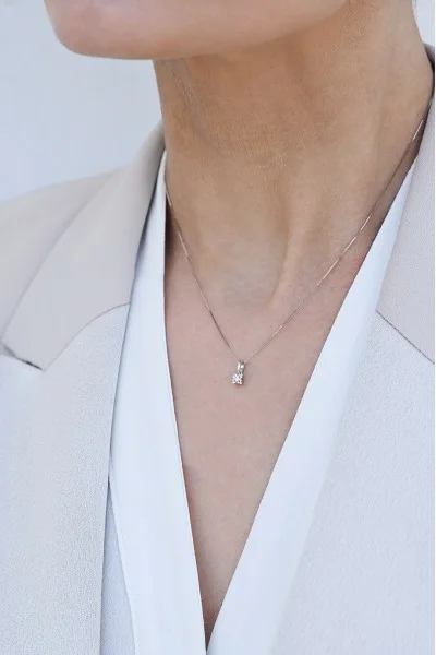 Κολιέ Λευκόχρυσο 18Κ Pave Brillant 0.07Ct