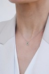 Κολιέ Λευκόχρυσο 18Κ Σμαράγδι Brillant 0.29CT