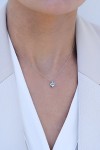 Κολιέ Λευκόχρυσο 18Κ Διαμάντι Aquamarine 0.73Ct