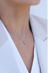 Κολιέ Λευκόχρυσο 18Κ Διαμάντι Aquamarine 0.73Ct