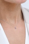 Κολιέ Λευκόχρυσο 18Κ Ρουμπίνι Brillant 0.15CT