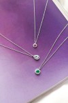 Κολιέ Λευκόχρυσο 18Κ Ρουμπίνι Brillant 0.15CT