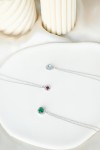 Κολιέ Λευκόχρυσο 18Κ Ρουμπίνι Brillant 0.15CT