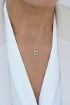 Κολιέ Χρυσό 18Κ Σμαράγδι Brillant 0.39CT