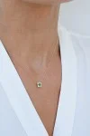 Κολιέ Χρυσό 18Κ Σμαράγδι Brillant 0.39CT