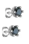 Σκουλαρίκι Εξάδοντο Λευκόχρυσο 18Κ Black Diamond 0.62ct