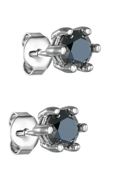 Σκουλαρίκι Εξάδοντο Λευκόχρυσο 18Κ Black Diamond 0.62ct