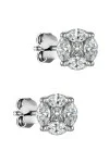 Σκουλαρίκια Λευκόχρυσο 18Κ Princess Cut and Marquise Διαμάντι 0.62ct
