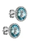 Σκουλαρίκια Λευκόχρυσο 18Κ Aquamarine Brillant 2.05ct