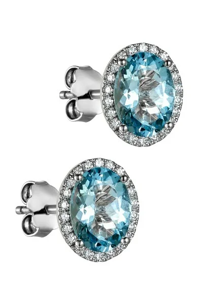 Σκουλαρίκια Λευκόχρυσο 18Κ Aquamarine Brillant 2.05ct