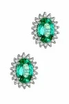 Σκουλαρίκια Λευκόχρυσο 18Κ Σμαράγδι Brillant 0.86ct