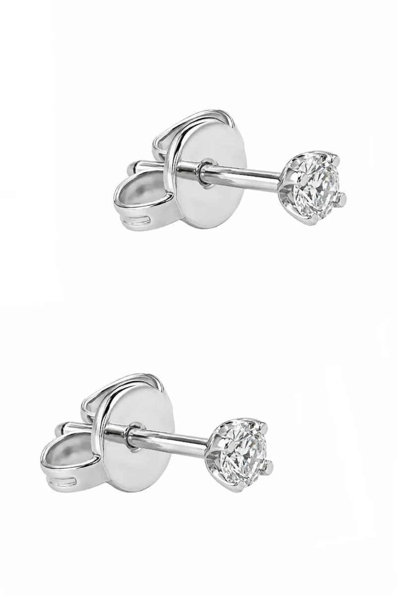 Σκουλαρίκι Λευκόχρυσο 18Κ Brillant 0.08ct