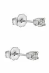 Σκουλαρίκι Λευκόχρυσο 18Κ Brillant 0.09ct