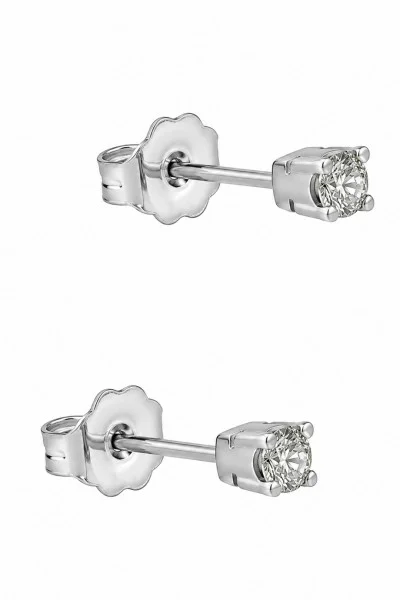 Σκουλαρίκι Λευκόχρυσο 18Κ Brillant 0.09ct