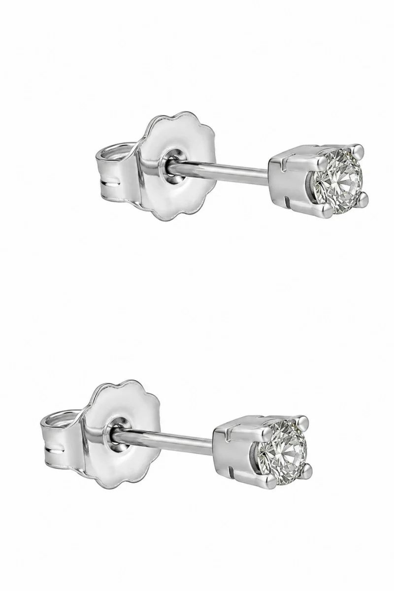Σκουλαρίκι Λευκόχρυσο 18Κ Brillant 0.09ct
