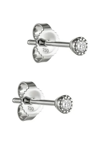 Σκουλαρίκι Λευκόχρυσο 18Κ Brillant 0.10ct