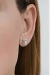 Σκουλαρίκια Λευκόχρυσο 18Κ Diamantate Διαμάντι 0.22ct