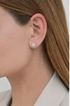 Σκουλαρίκια Λευκόχρυσο 18Κ Pave  Διαμάντι 0.54ct