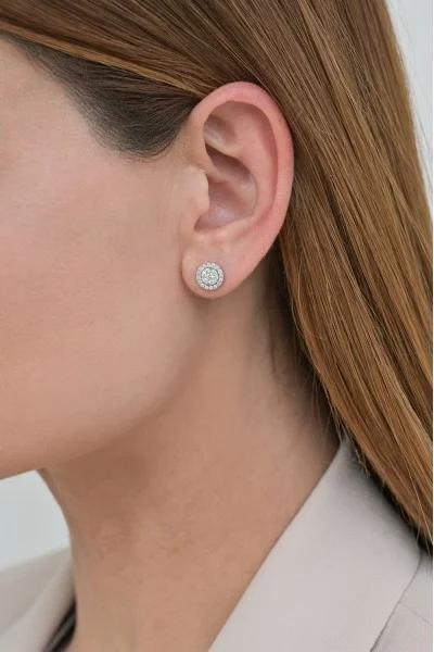 Σκουλαρίκια Λευκόχρυσο 18Κ Pave  Διαμάντι 0.54ct