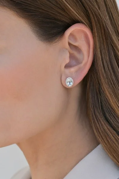 Σκουλαρίκια Λευκόχρυσο 18Κ Aquamarine Brillant 2.05ct