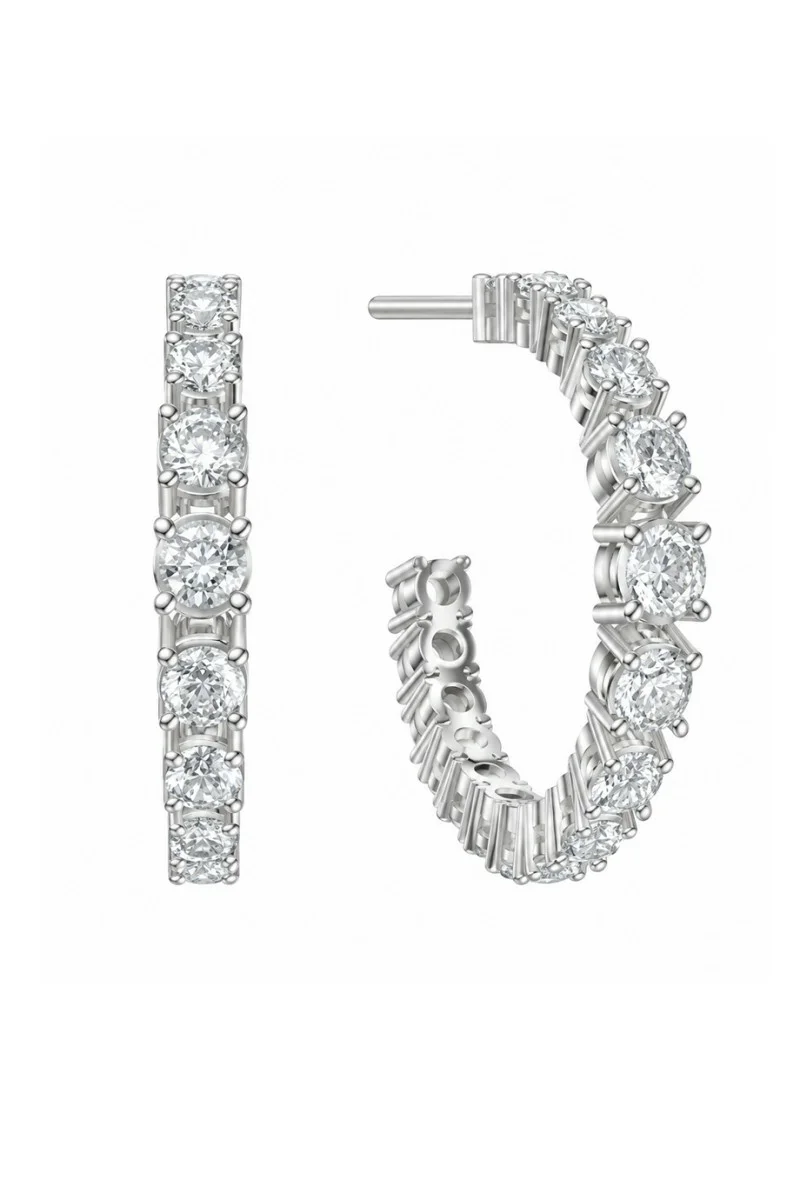 Σκουλαρίκια JOHN RICHMOND Brillante 2.60ct από Titanium JRETE09WW