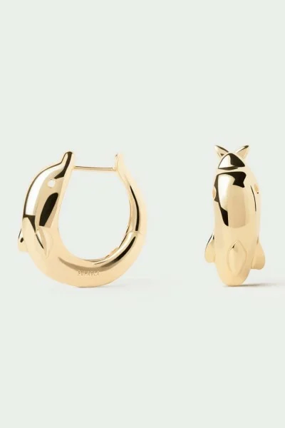 Σκουλαρίκι PD PAOLA Ασήμι Dolphin Hoops