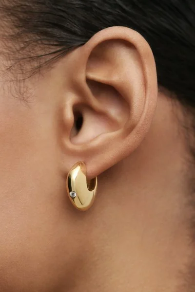 Σκουλαρίκι PD PAOLA Ασήμι Wave Hoops