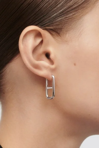 Σκουλαρίκι PD PAOLA Ασήμι Texas Silver Hoops