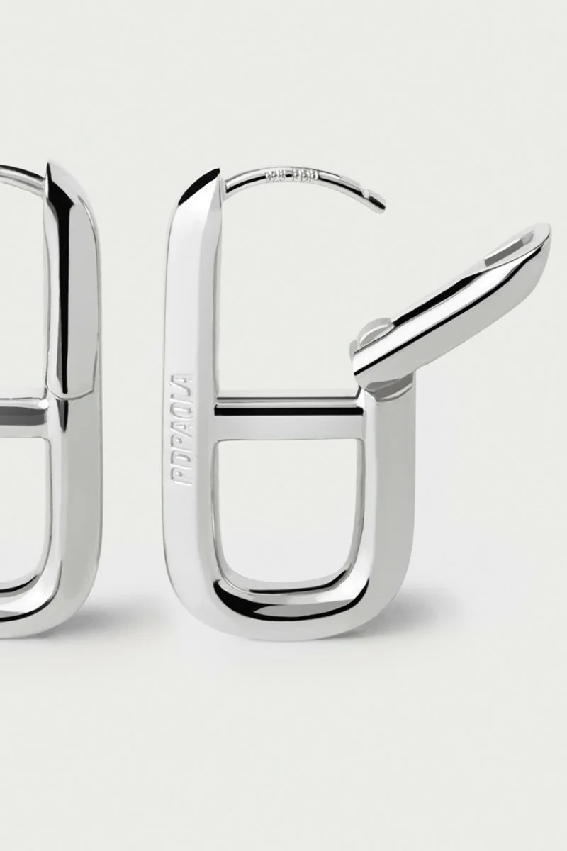 Σκουλαρίκι PD PAOLA Ασήμι Texas Silver Hoops