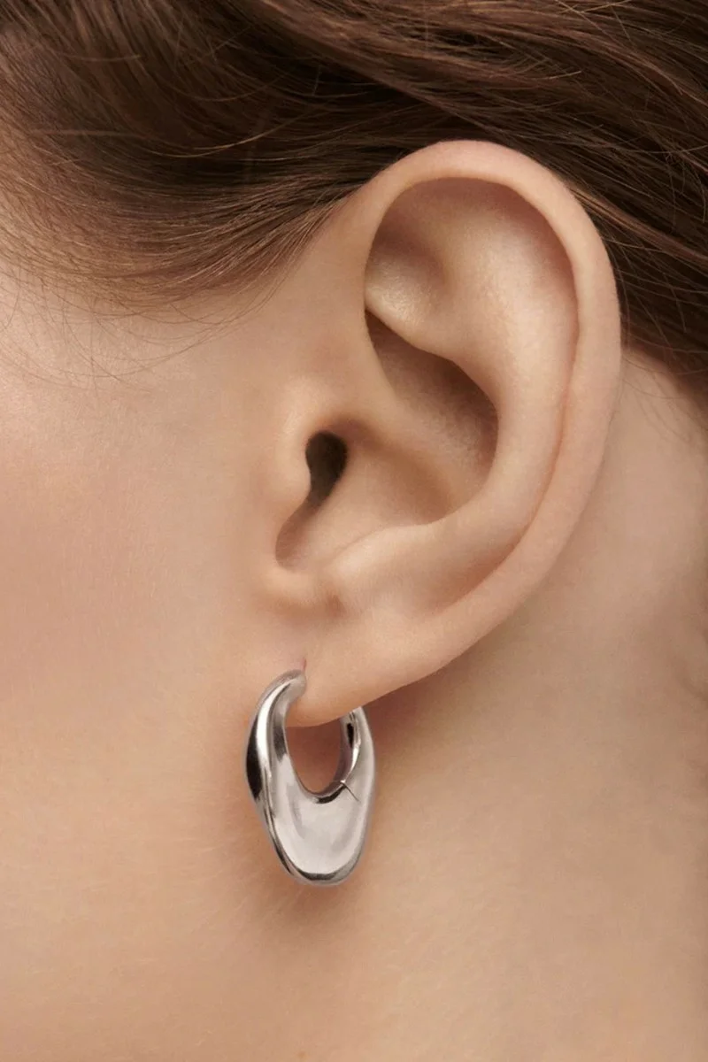 Σκουλαρίκι PD PAOLA Ασήμι Volcano Silver Hoops