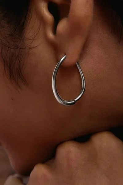 Σκουλαρίκι PD PAOLA Ασήμι Halo Silver Hoops