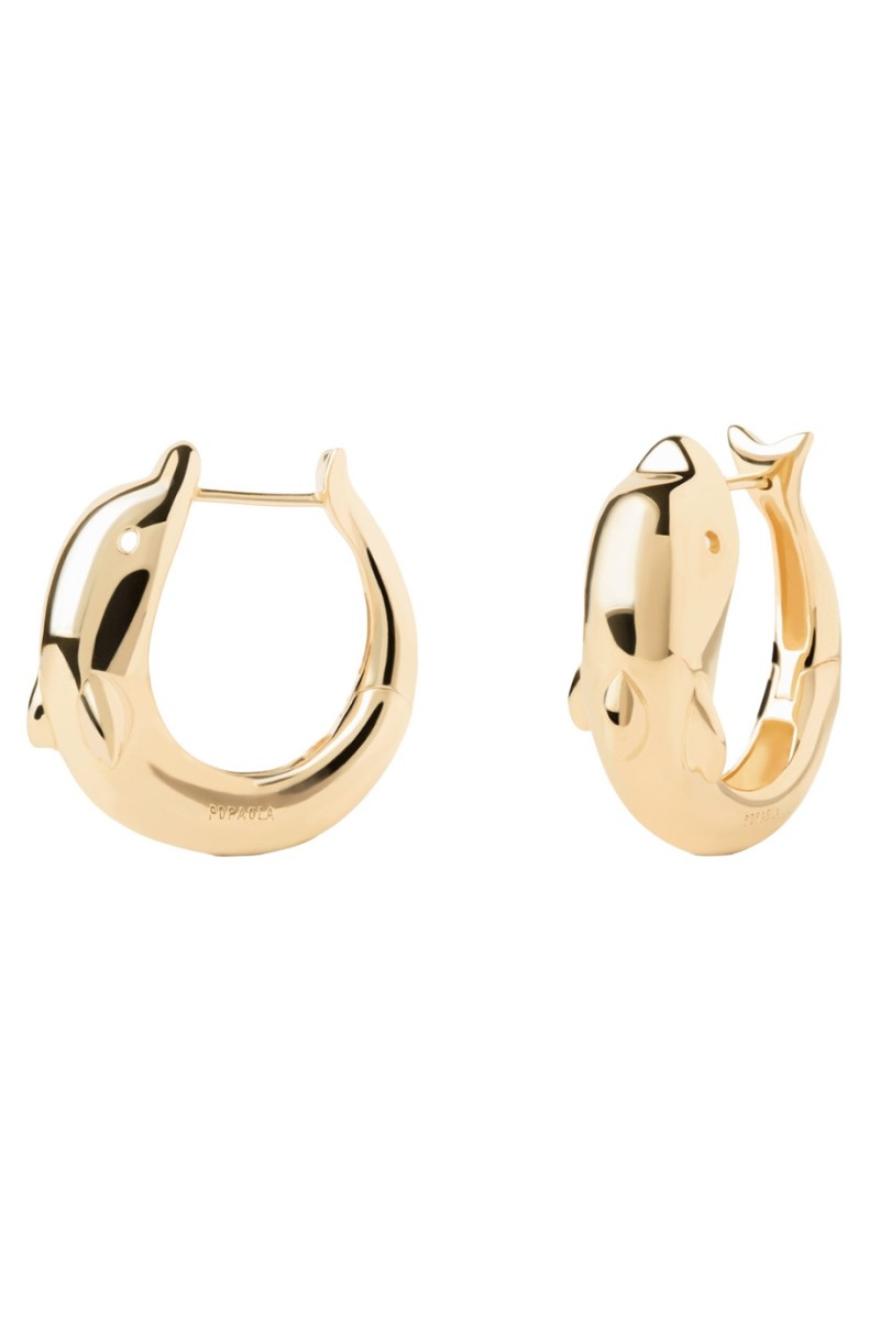 Σκουλαρίκι PD PAOLA Ασήμι Dolphin Hoops