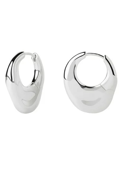Σκουλαρίκι PD PAOLA Ασήμι Volcano Silver Hoops