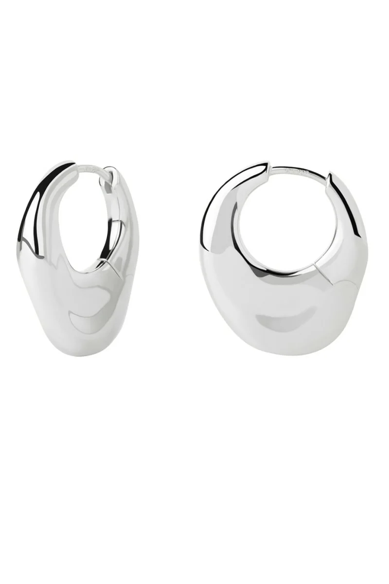 Σκουλαρίκι PD PAOLA Ασήμι Volcano Silver Hoops