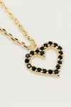 Κολιέ PD PAOLA Ασήμι Essentials Black Heart