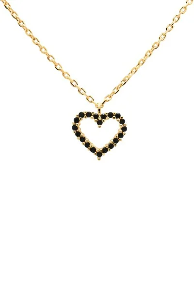 Κολιέ PD PAOLA Ασήμι Essentials Black Heart