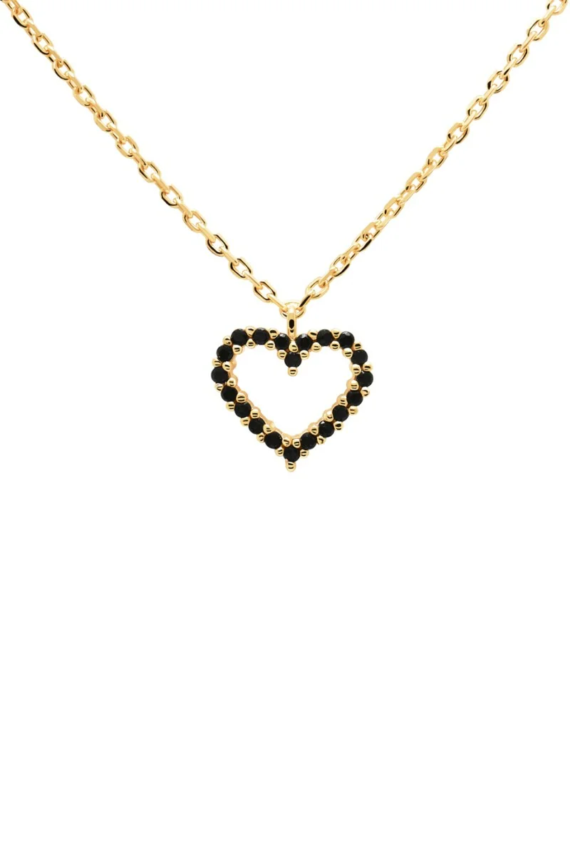 Κολιέ PD PAOLA Ασήμι Essentials Black Heart