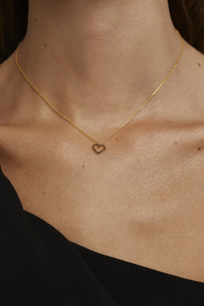Κολιέ PD PAOLA Ασήμι Essentials Black Heart
