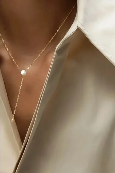 Κολιέ PD PAOLA Ασήμι Pearl Stella Gold