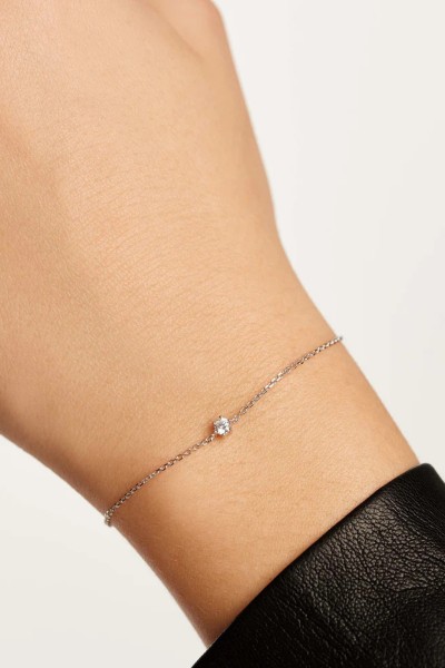 Βραχιόλι PD PAOLA Ασήμι White Solitary Silver