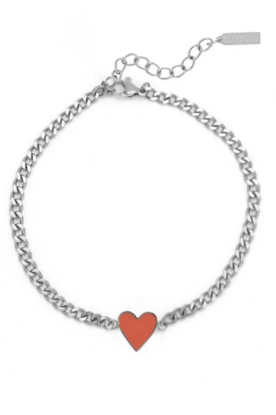 Βραχιόλι OOZOO από Ατσάλι Heart SB-1018