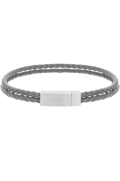 Βραχιόλι OOZOO Grey Leather από Ατσάλι SB-1055-195