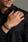Βραχιόλι OOZOO Blue Leather από Ατσάλι SB-1056-195